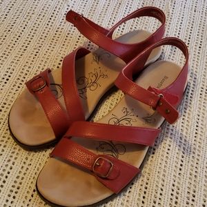 Red sandals